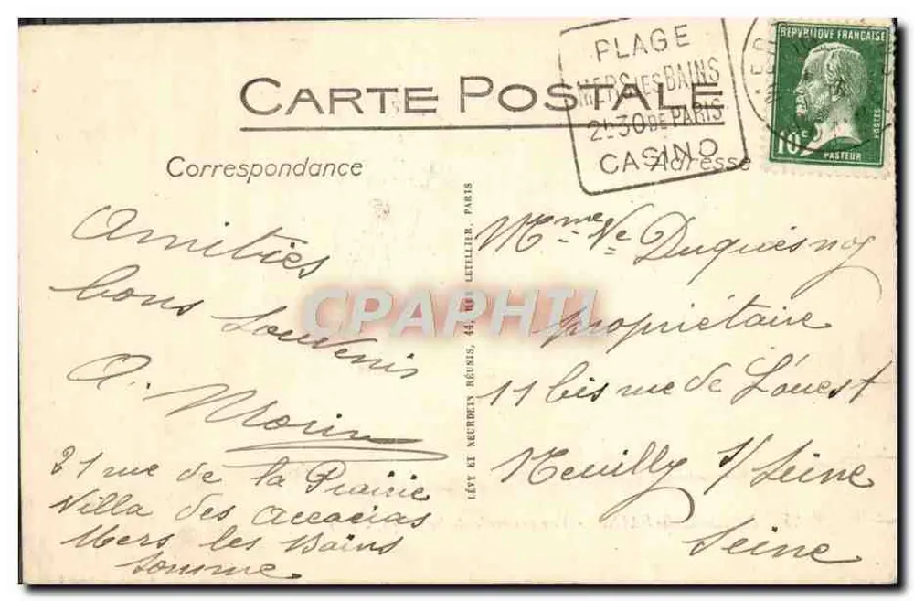 Mers-les-Bains - Vista geral da Praia - ND - Verso