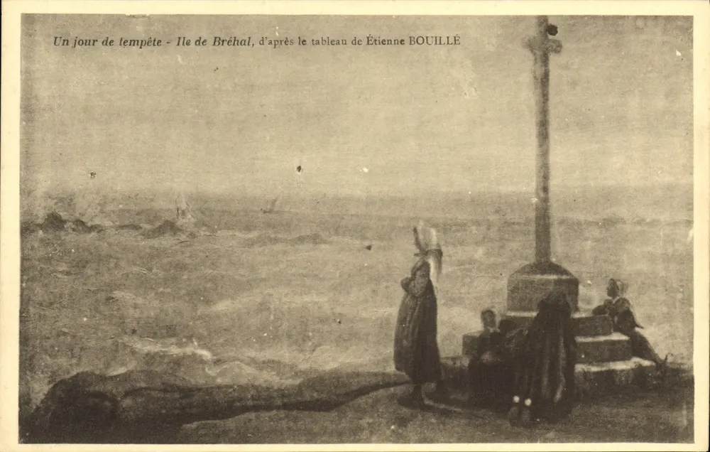 Ein stürmischer Tag — Ile de Bréhal, nach dem Gemälde von Étienne BOUILLÉ - Vorderseite