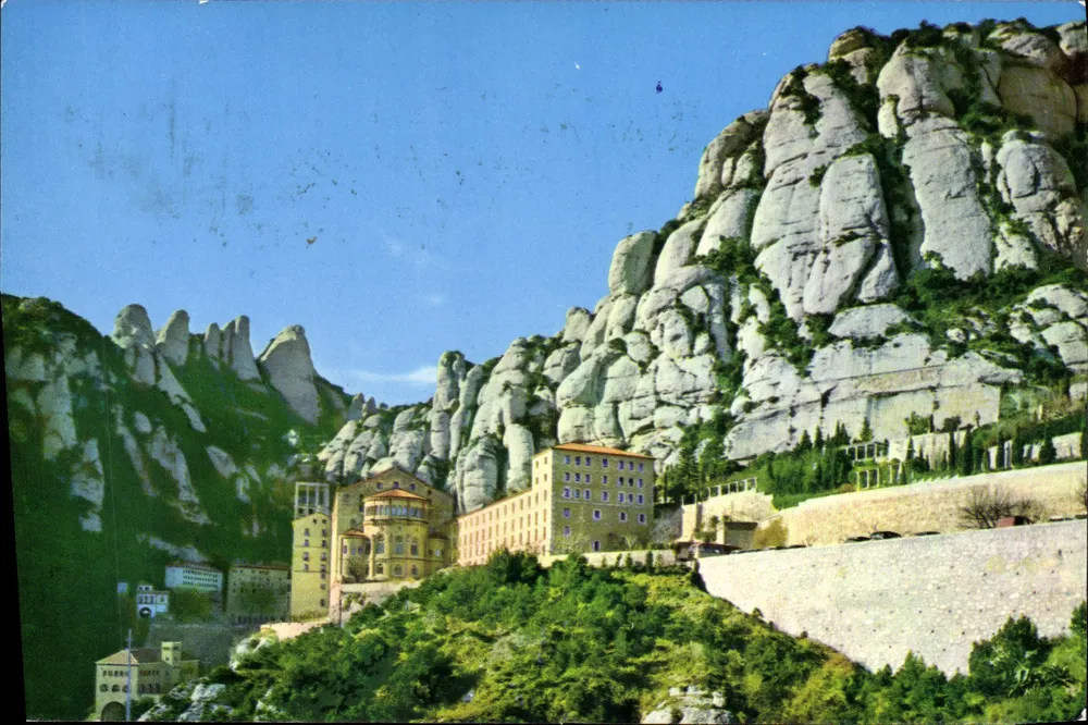 Montserrat — Teilansicht des Berges — Edition der Monts de Montserrat - Vorderseite