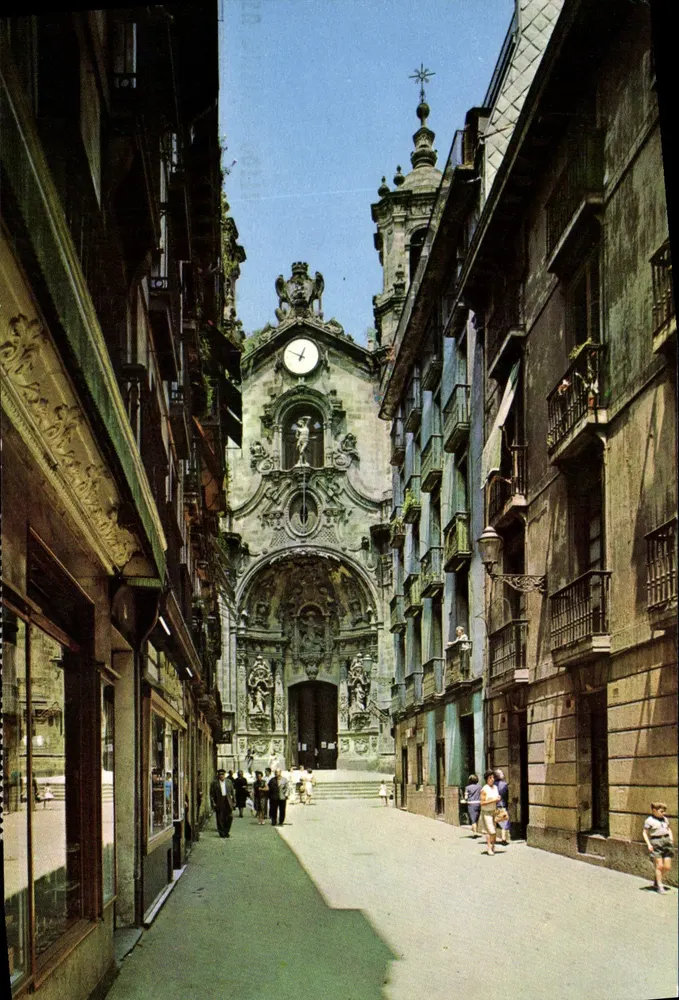 San Sebastián — Igreja de Santa María — editor desconhecido, n° 1329 - Frente