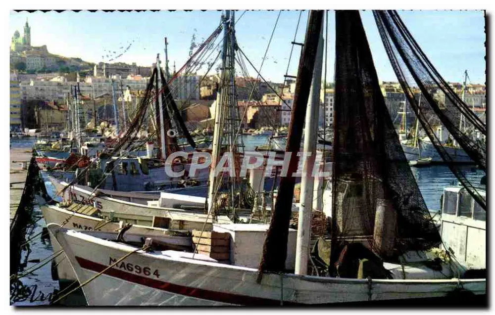 Fischboote am alten Hafen — Marseille — Verlag unbekannt, Seriennummer nicht sichtbar - Vorderseite