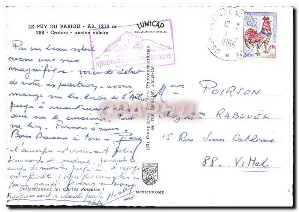Le Puy du Pariou — Cratère — antigo vulcão — IRIS - Verso