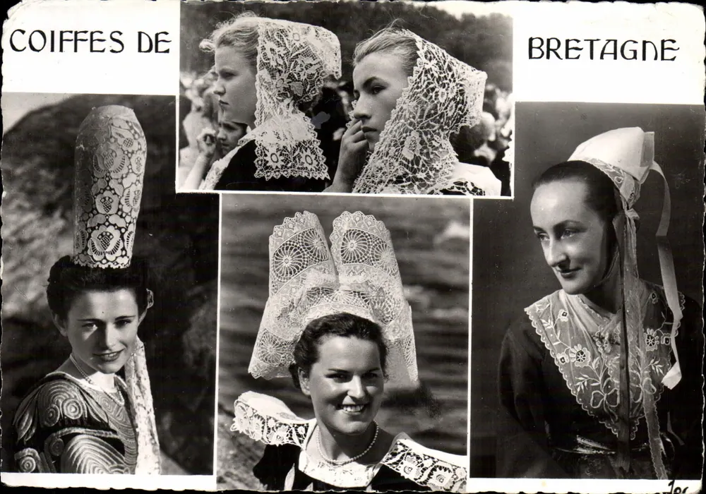 Coiffes de Bretagne — diverses coiffes traditionnelles bretonnes — Fabriques d'Art Breton - Frente