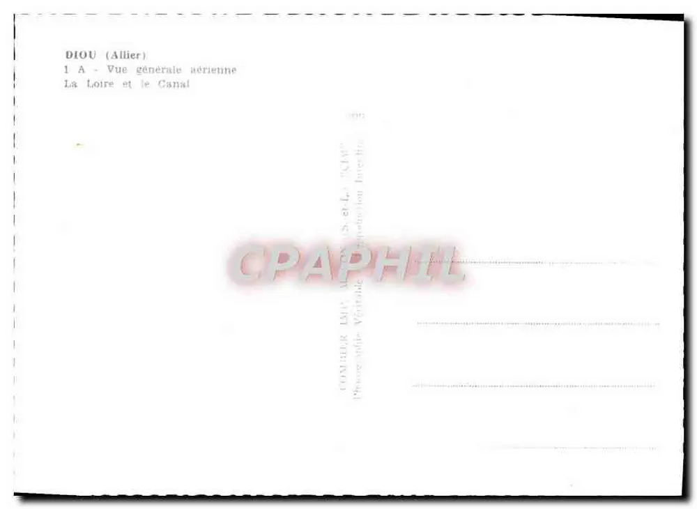 DIOU (Allier) — Allgemeine Luftaufnahme — Die Loire und der Kanal — Fotografie von Atelier 'Cray' - Rückseite