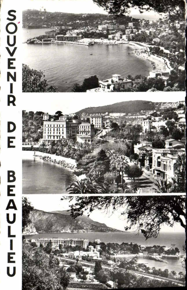 Beaulieu-sur-Mer — vista panorâmica — Souvenir de Beaulieu, Éditions S.A. Beaulieu sur Mer - Frente