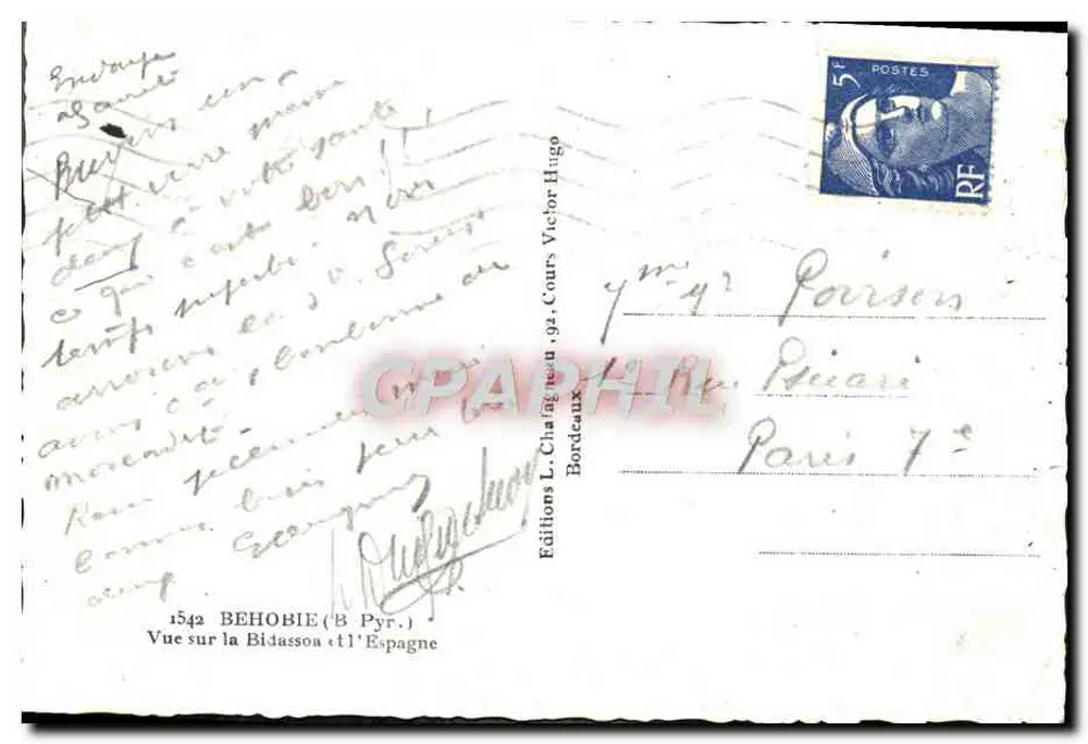 Les 3 Courannes — Fort St Martial — Éditions L. Chaigneau, Bordeaux - Rückseite