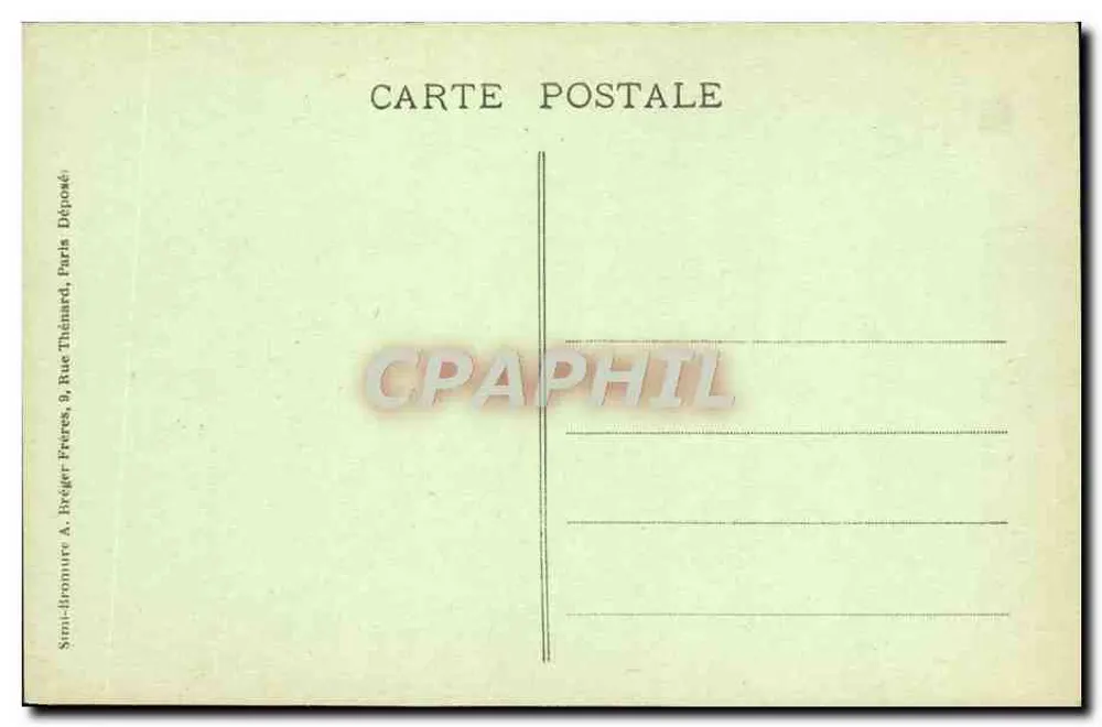 Argentan - Velho Castelo — editor A. Bregier Frères, Paris - Verso