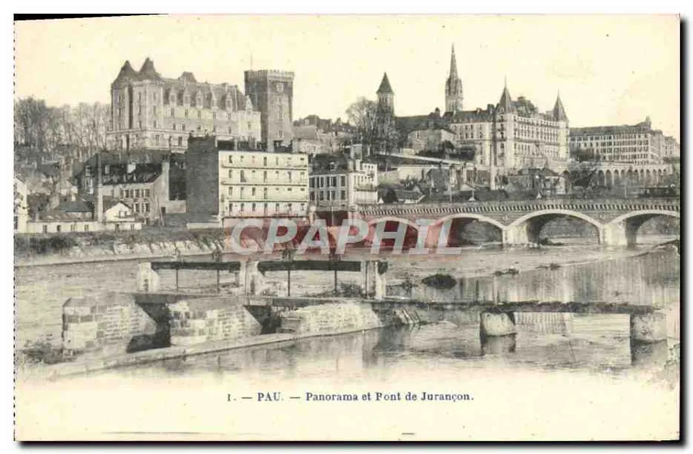 Pau — Panorama e Ponte de Jurançon — C.C. - Frente