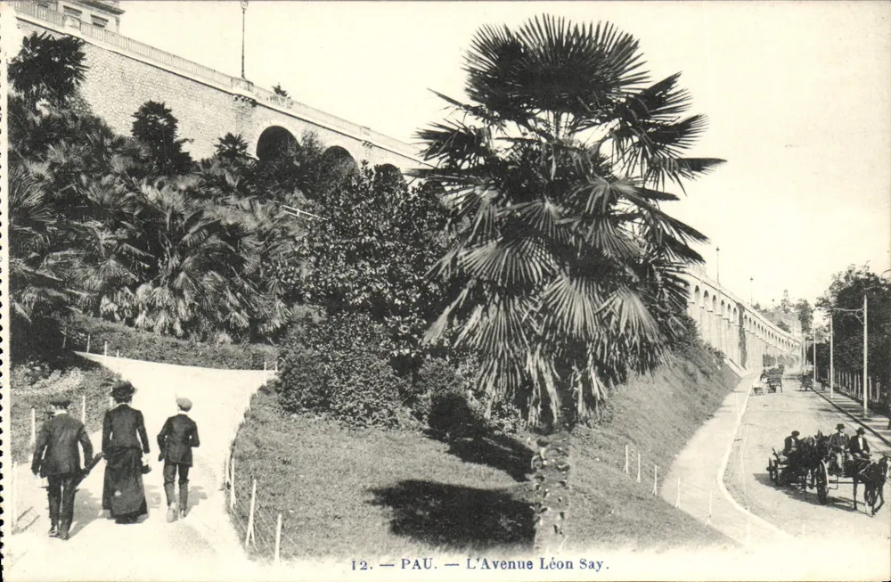 Pau — A Avenida Léon Say — editor C.C. - Frente