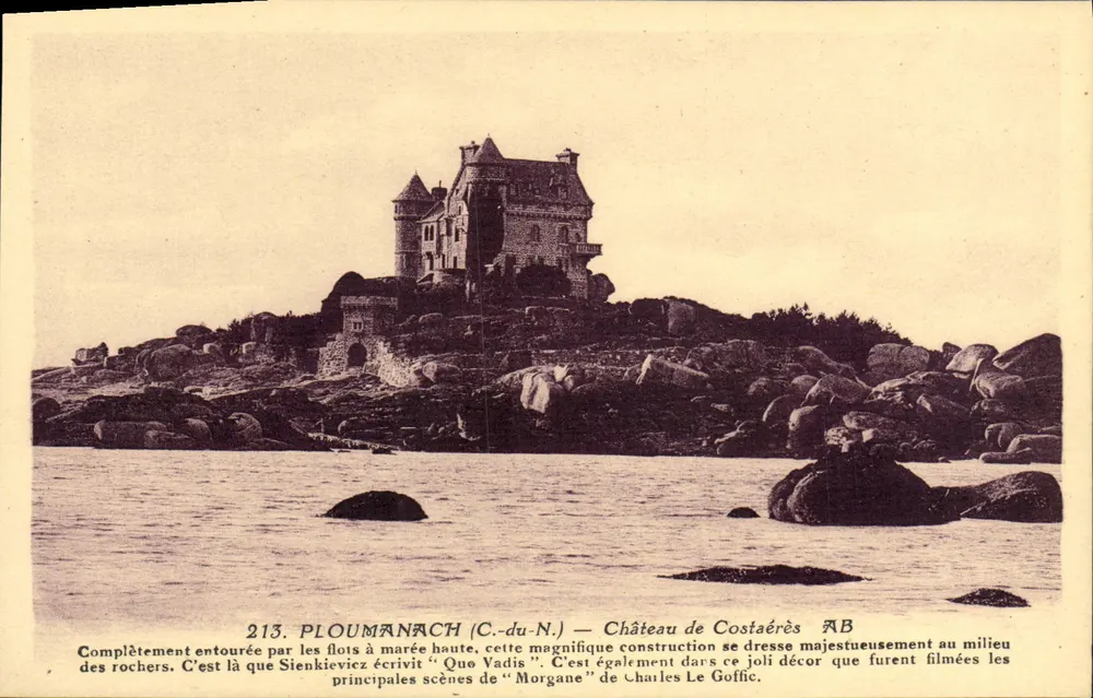 PLOUMANACH (C.-du-N.) — Castelo de Costaérès — Editor ADKg. 213 - Frente