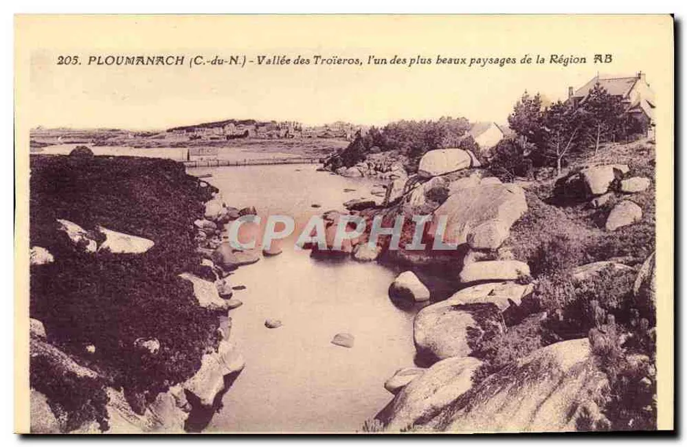 PLOUMANACH (C.-du-N.) - Vale dos Troïéros, um dos mais belos paisagens da Região AB - Frente