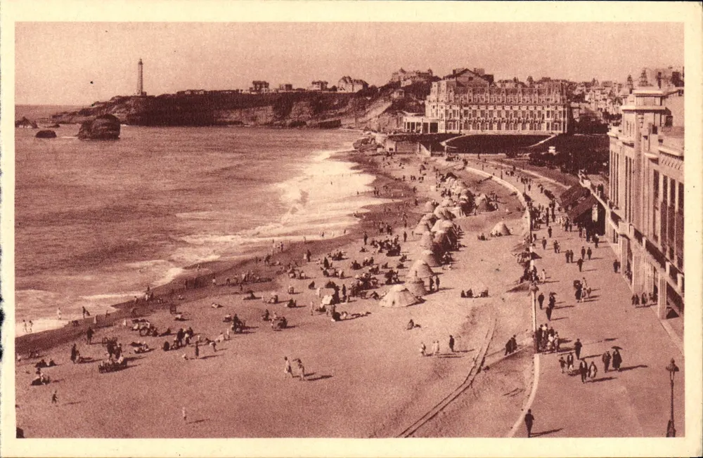 Biarritz - A Praia — P.D. — Edição P. Doucet, Louvres - Frente