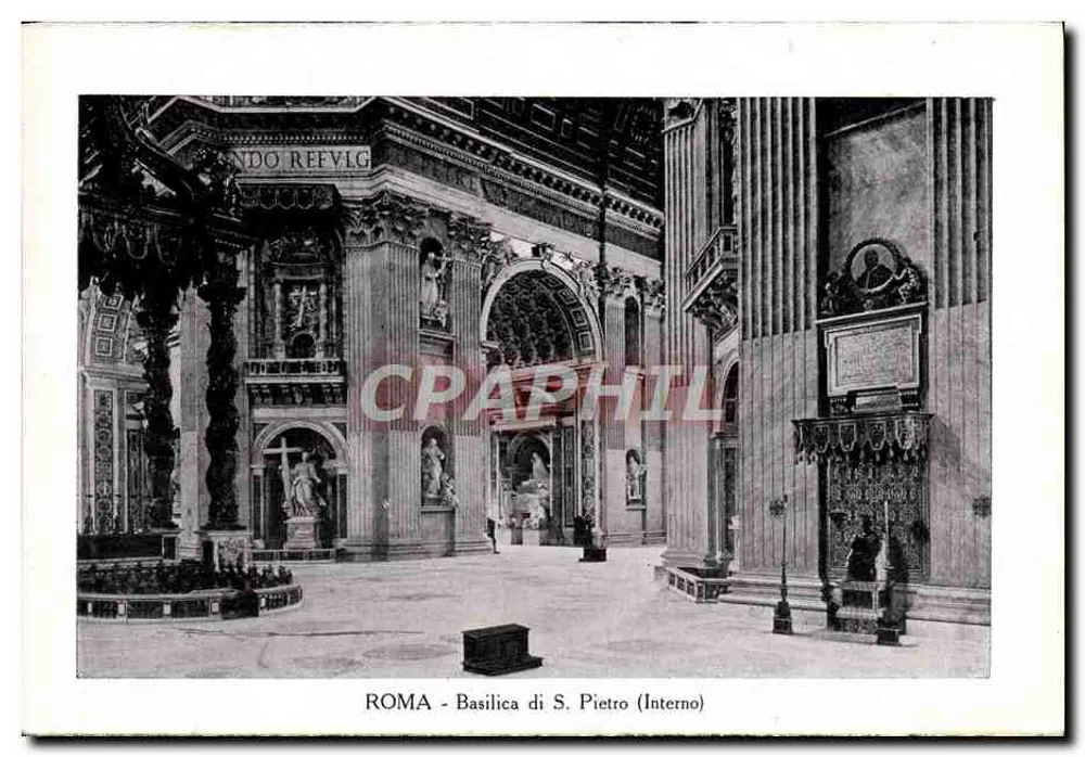 Roma - Basilica di S. Pietro (Interno) — éditeur CPAPHIL, n° de série non visible - Frente