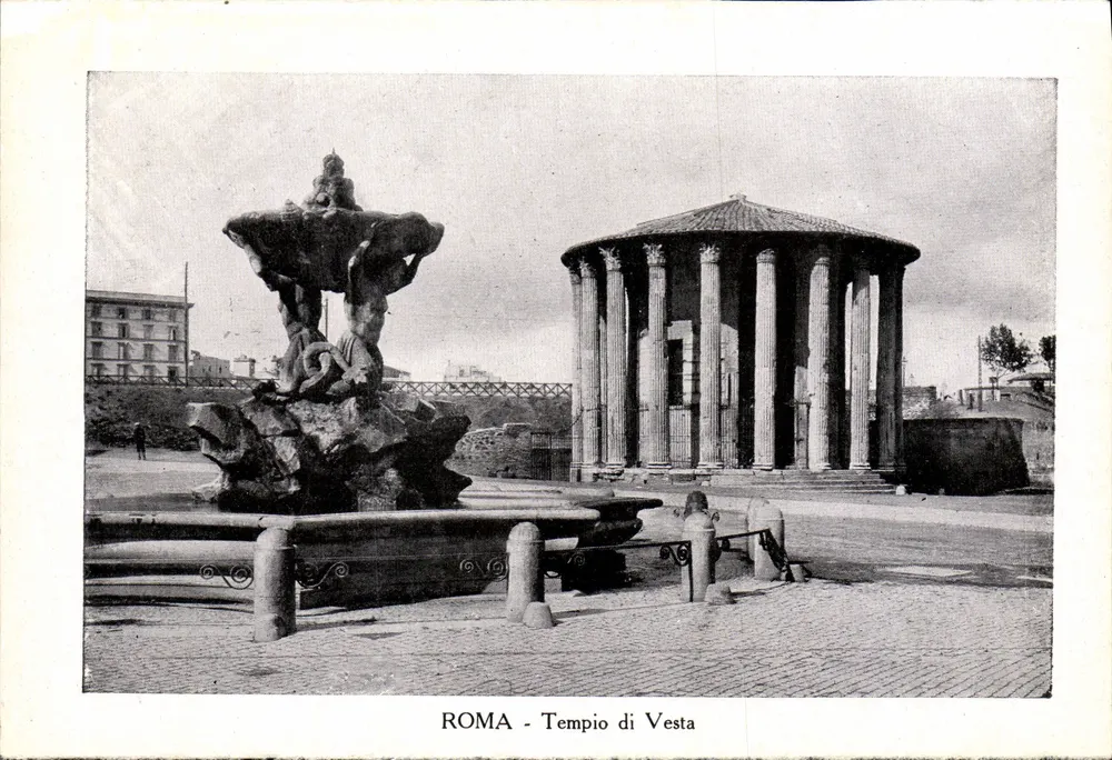 Roma - Tempio di Vesta — Temple de Vesta avec fontaine sculptée, éditeur CPAPHIL - Frente