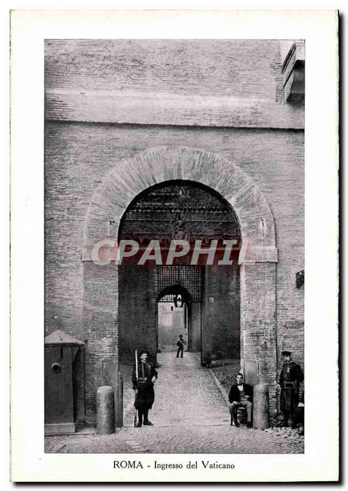 Roma - Ingresso del Vaticano — porte en pierre avec gardes suisses — éditeur CPAPHIL, n° 101 - Frente