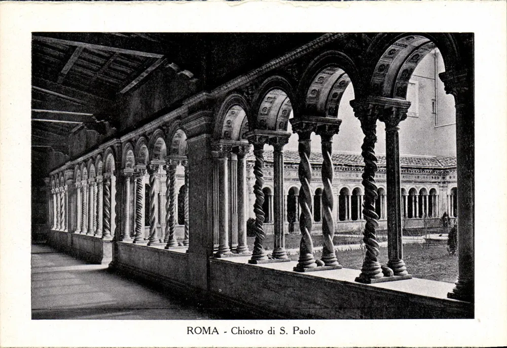 Roma - Chiostro di S. Paolo — éditeur non visible, n° de série non lisible - Recto