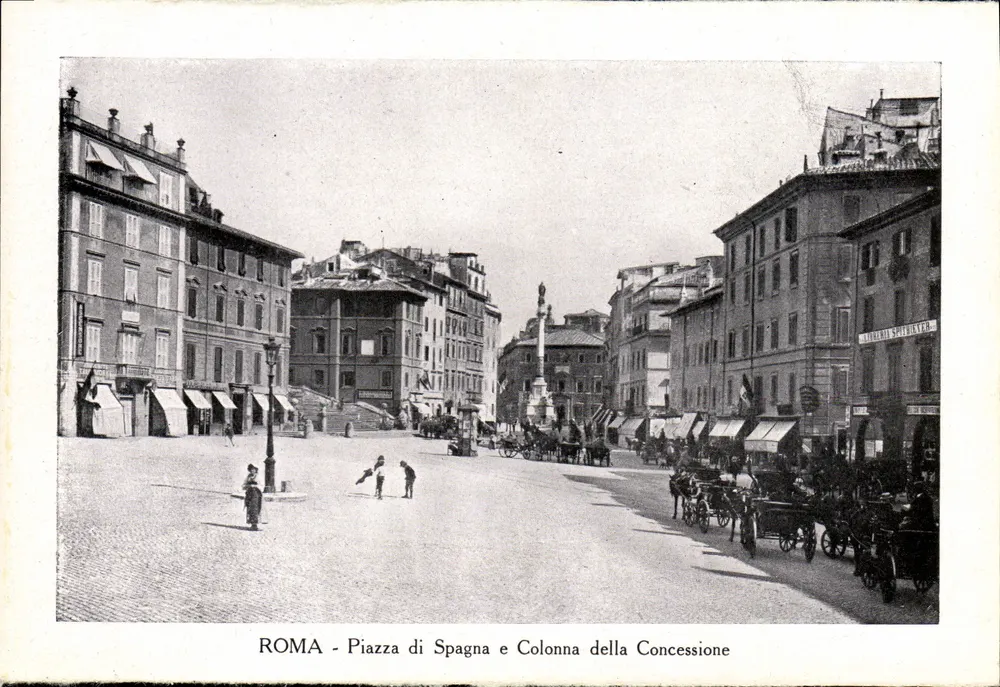 Roma - Piazza di Spagna e Colonna della Concessione — éditeur SPIELER - Frente