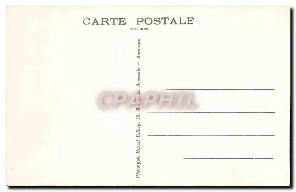 Pau (B.P.) — Gedenkstein für die Vaterlande — Phototypie Marcel Delbouy, Bordeaux - Rückseite