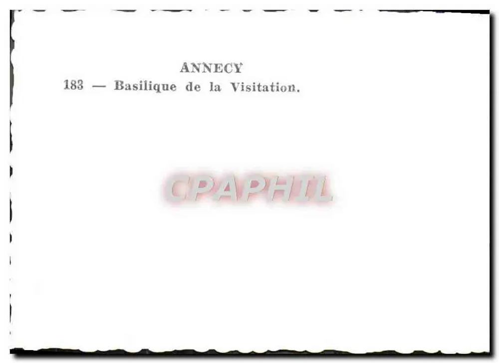 Annecy — Basílica da Visitação — 183 - Verso