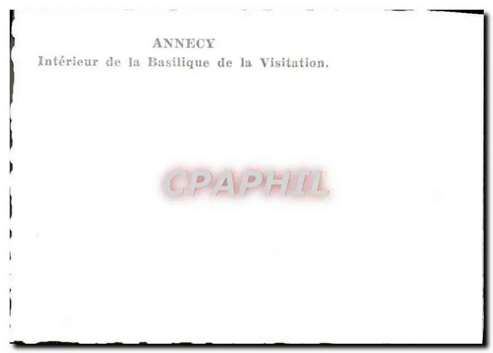 Annecy — Interior da Basílica da Visitação - Verso