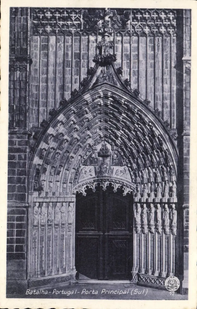 Batalha - Portugal - Haupteingang (Süd) — Verlag Fulegania Artística, Lda. - Leiria, Nr. 17 - Vorderseite