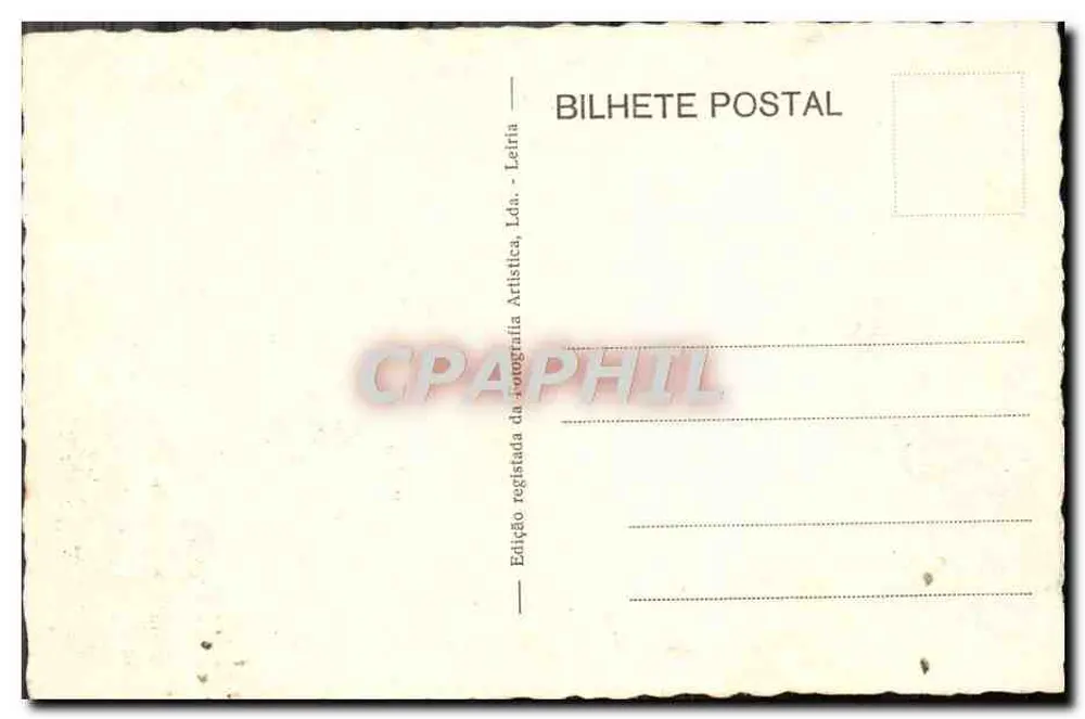 Batalha - Portugal - Allgemeiner Blick (nördlichöstlicher Seite) — Verleger 'FOTOGRAFIA ARTÍSTICA' n°19 - Rückseite