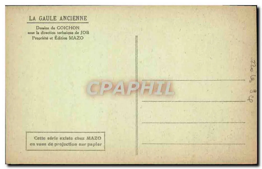Die Gründung von Marseille — Altgallien — Zeichnungen von Goichon, Edition Mazo, n°7 - Rückseite