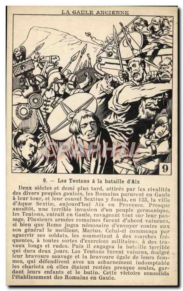 Die Teutonen bei der Schlacht bei Aix — Serie Die alte Gallien — Ausgabe MAZO - Vorderseite