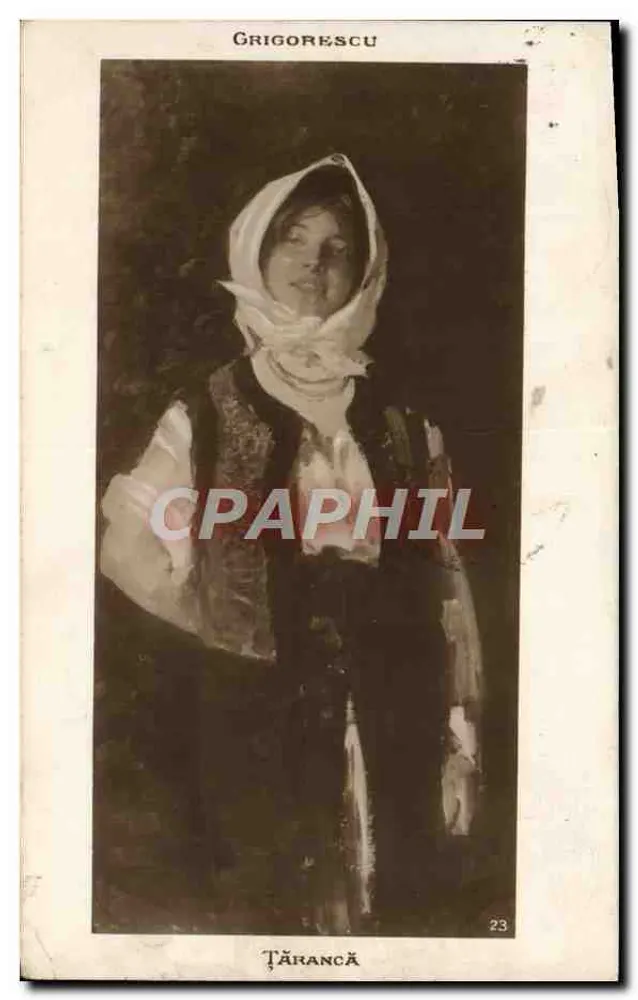 Frau im traditionellen Kleid — Grigorescu, Serie 23 — Verleger Tăranca - Vorderseite