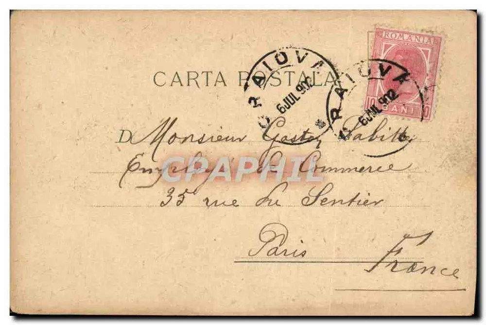 Scène de vie — attelage de boeufs et cavaliers — éditeur 'SALUTARE DIN ROMANIA' (n° 127) - Verso