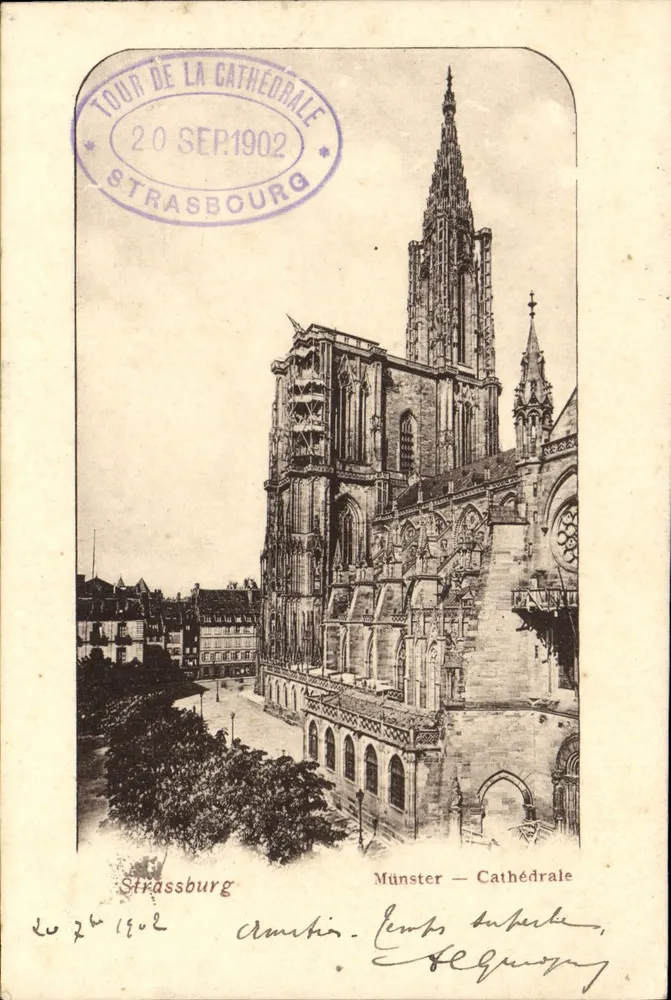 Strasbourg — Tour de la Cathédrale — éditeur : Münster — Cathédrale - Frente