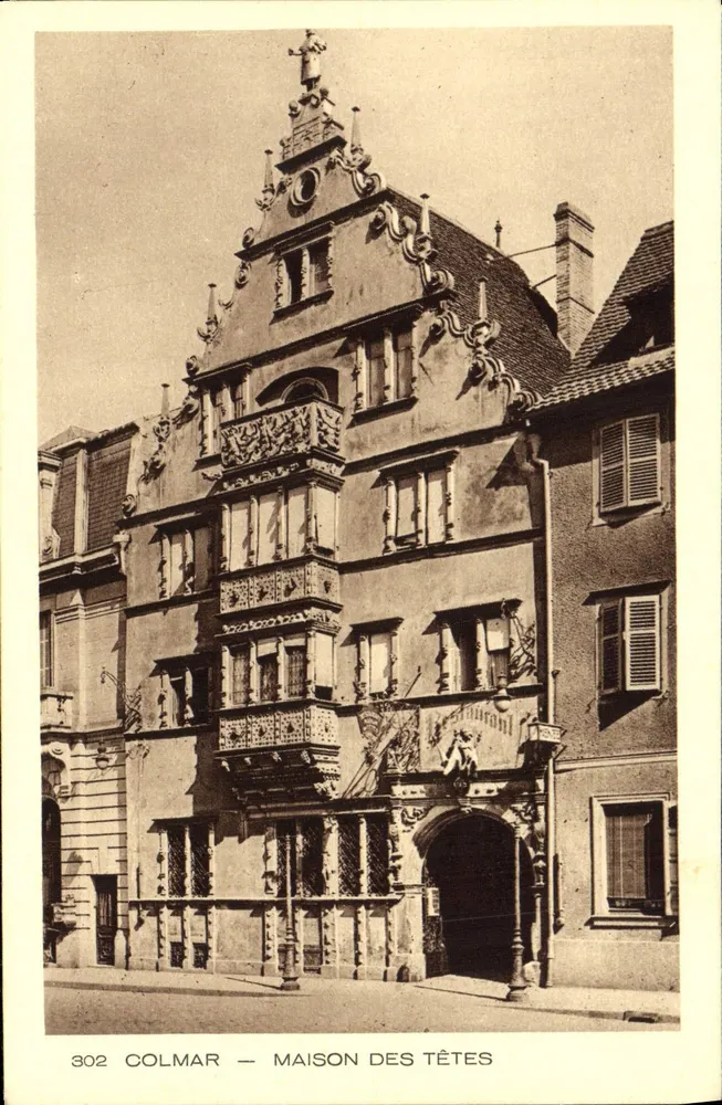 Colmar — Casa das Cabeças — Braun & Cie, Dornach - Frente