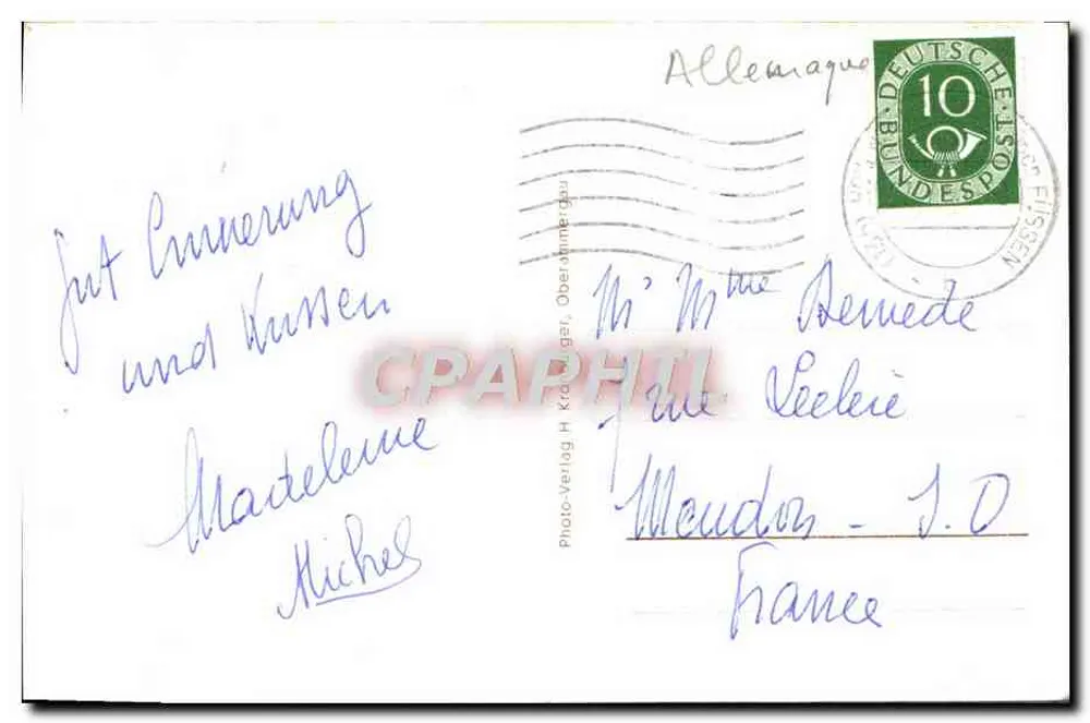Schloß Neuschwanstein e Hohenschwangau — Photo-Verlag H. Krieger, Oberammergau, n°821 - Verso