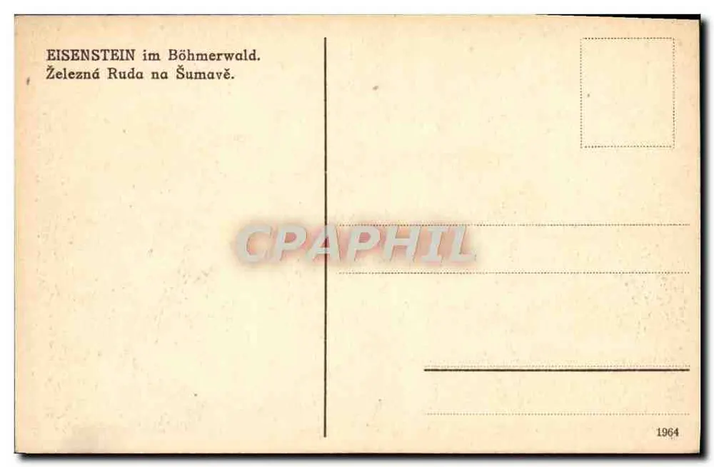 Eisenstein im Böhmerwald — Železná Ruda na Šumavě - Rückseite