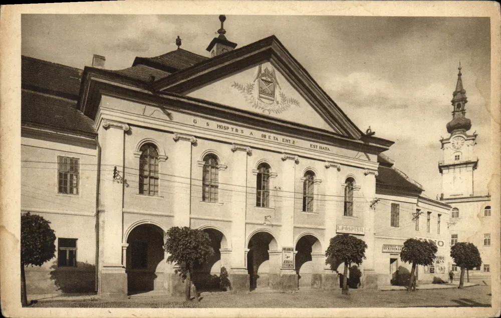 Hospiz von Kežmarok — Rathaus und Turm — Verlag Rudolf Karoly - Vorderseite