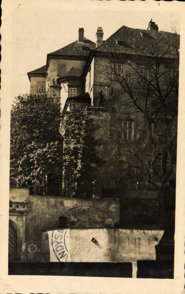 Schloss mit altem Brücke — Brandýs nad Labem — Verlag S. Kubáč, Buchhändler, Brandýs n. L. - Vorderseite