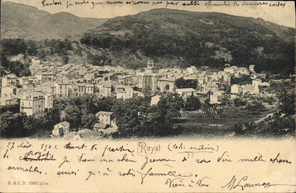 Fardon — vista panorâmica do vilarejo — R. & J. D. 10887 gina - Frente
