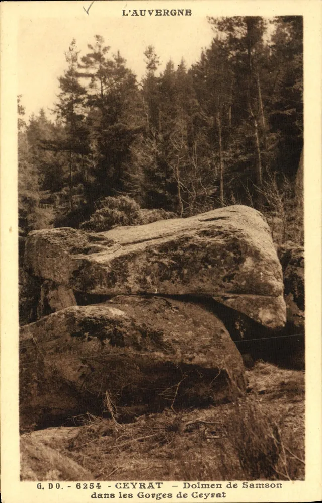 Dolmen de Samson — in den Gorges de Ceyrat — G. D. O. - 6254 - Vorderseite