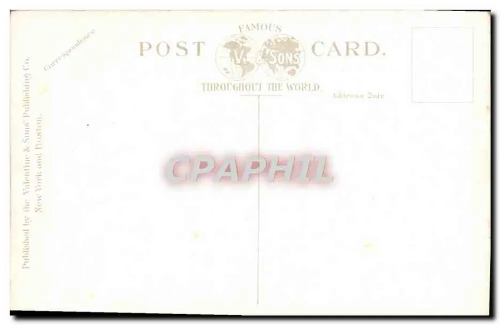 Hendrick Hudson — Dampfer der Hudson River Day Line in Poughkeepsie, N.Y. — V. & Sons, n° 206,266 - Rückseite