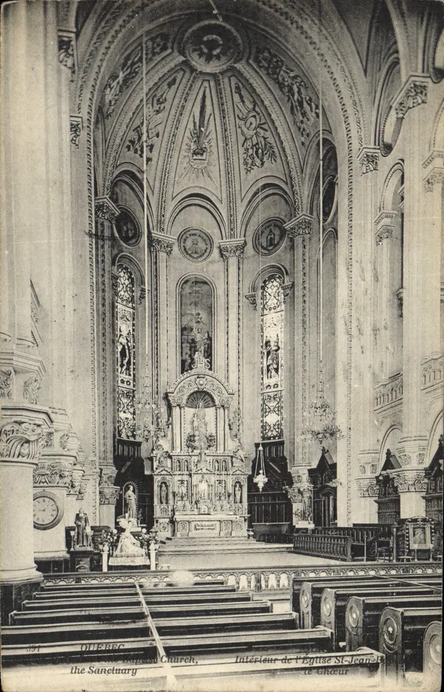 Interior de la Iglesia de San Juan Bautista — Ollé-Bec — Editor no identificado, n° de serie 391 - Anverso