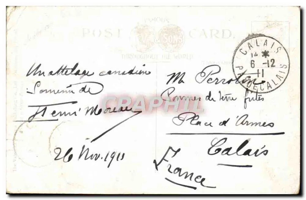 Atrelado canadense — cena de vida de habitante no Quebec — editor VARIOUS POST CARD & SONS - Verso