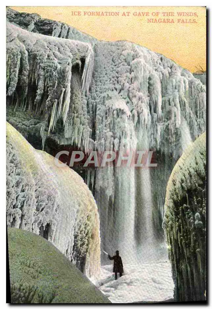 Eisformation am Gave of the Winds, Niagara Falls — Verlag W. C. John Publisher, New York - Vorderseite
