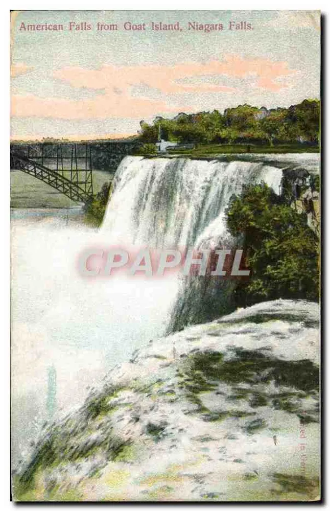 American Falls von Goat Island, Niagara Falls — W. G. Mac Farlane, Verlag, Toronto, Kanada — n° 228 - Vorderseite