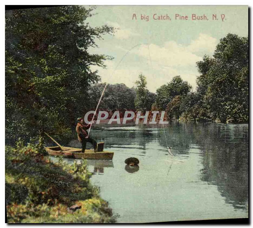 Um grande peixe pescado, Pine Bush, N.Y. — A. R. Armstrong, n° 17 - Frente