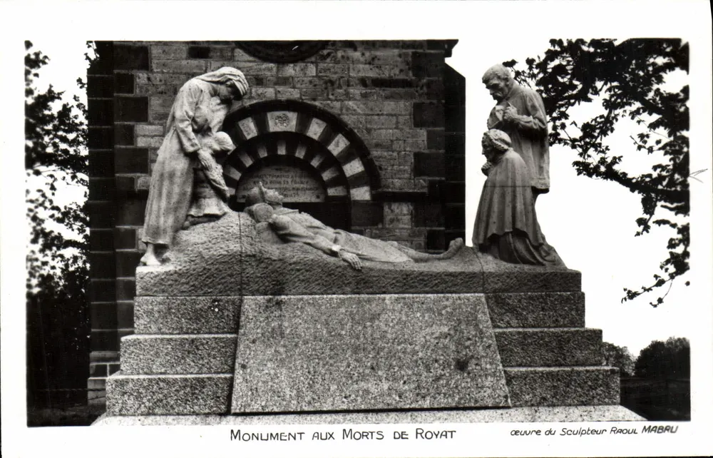Monument aux Morts de Royat — dzieło rzeźbiarza Raoul Mabru - Awers