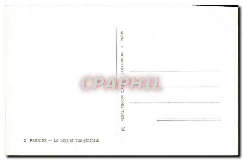 Cap — Vista geral e a Torre — editor PERRIER, Paris - Verso