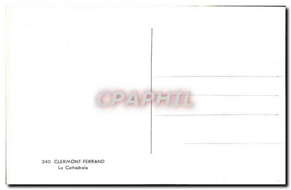 Clermont-Ferrand — A Catedral — G.d.O. - Verso