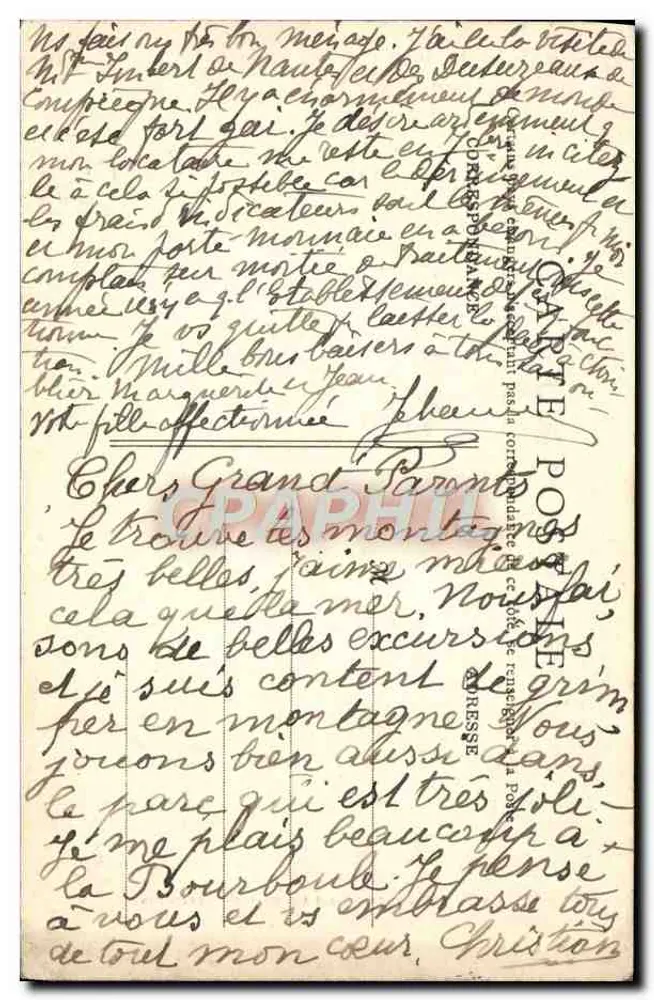 O Mont-Dore — A Cachoeira de Vernières — B. F., Paris - Verso