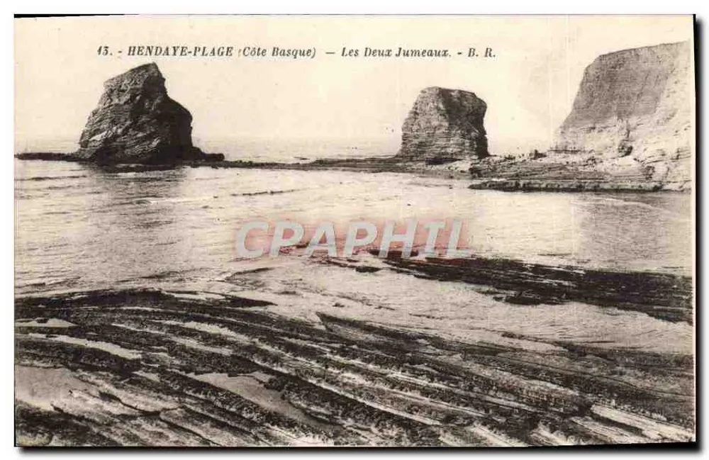 Hendaye-Plage (Costa Basca) — Os Gêmeos — B. R. - Frente