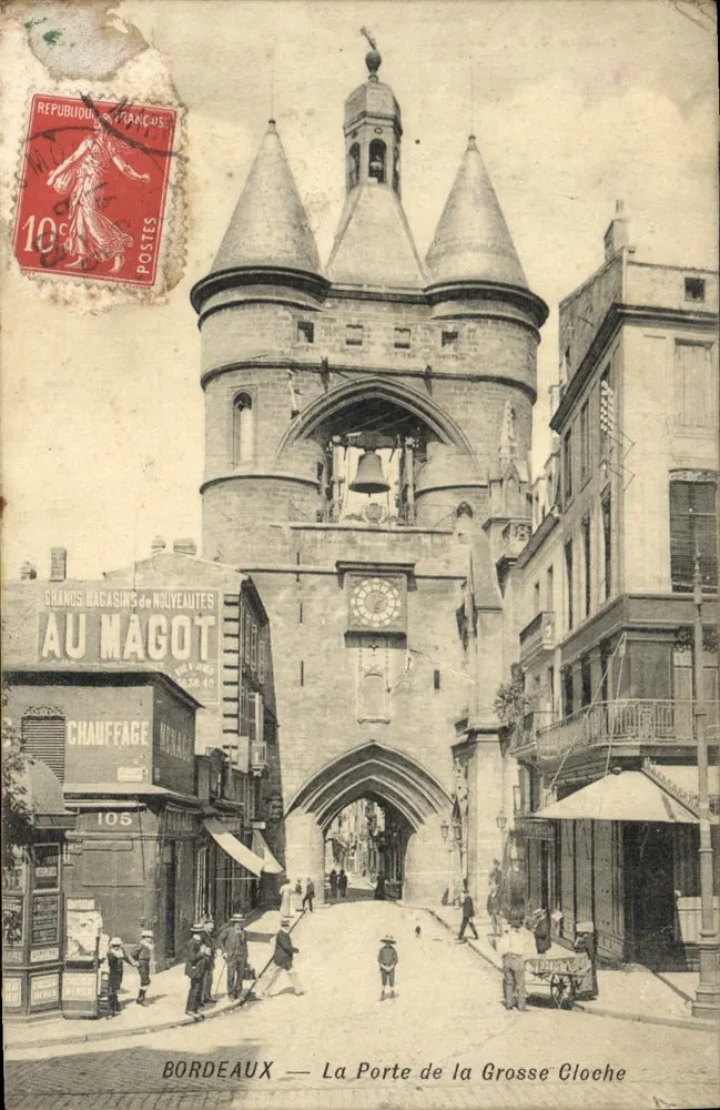 Bordeaux — La Porte de la Grosse Cloche — Éditeur M. F., Bordeaux - Vorderseite